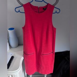 Madewell Sleeveless Red/orange Dress with Zipper Pockets XS